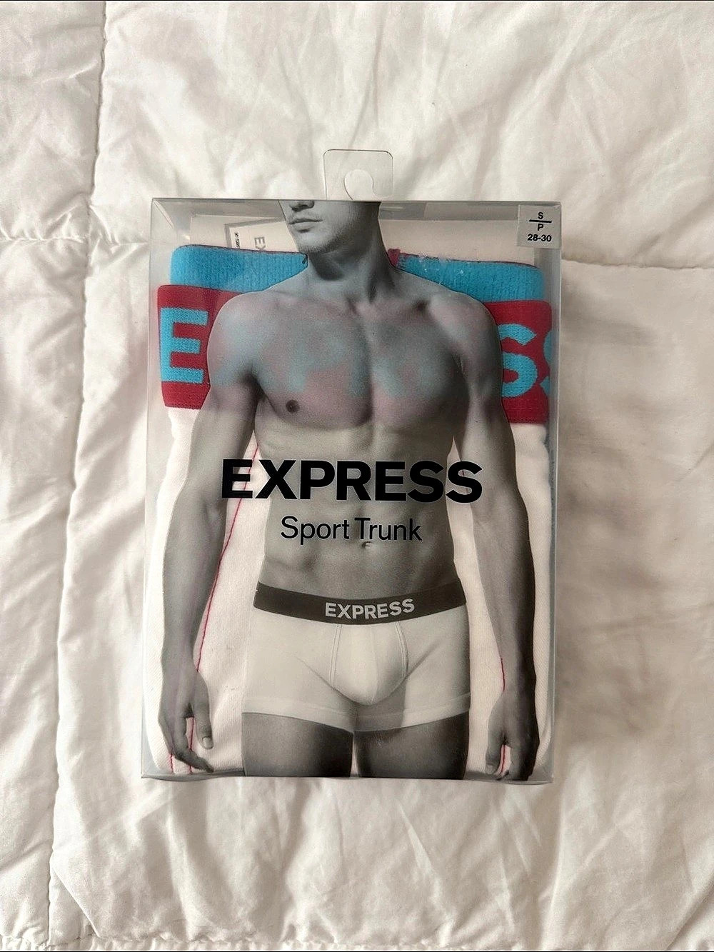 Express Sport Trunk White Color Block Size Small NWT